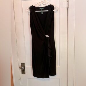 Women’s LAUREN Ralph Lauren black formal dress - size 8 - Christmas time!